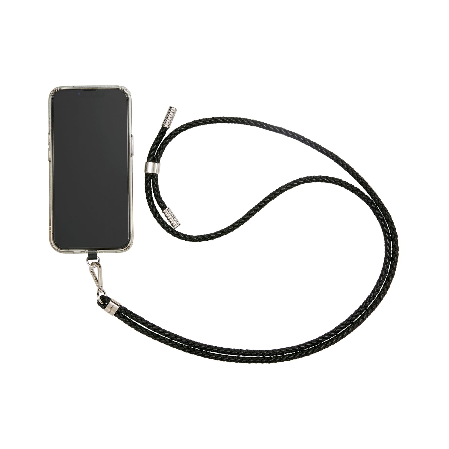 Braided Leather Crossbody Phone Strap