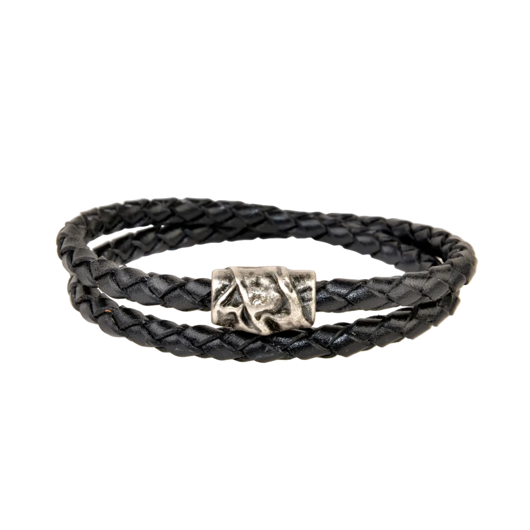 Bracelet en cuir double tour