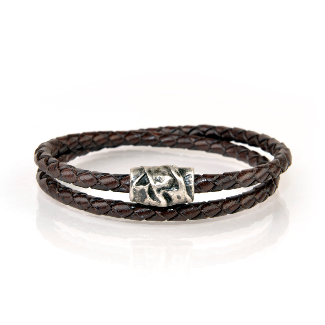 Double Turn Leather Bracelet