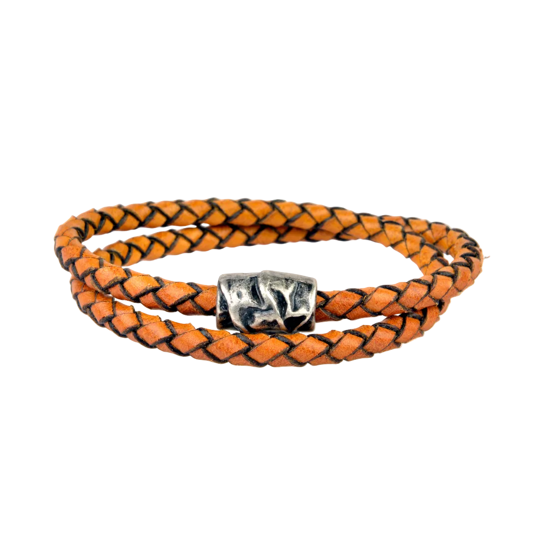 Bracelet en cuir double tour