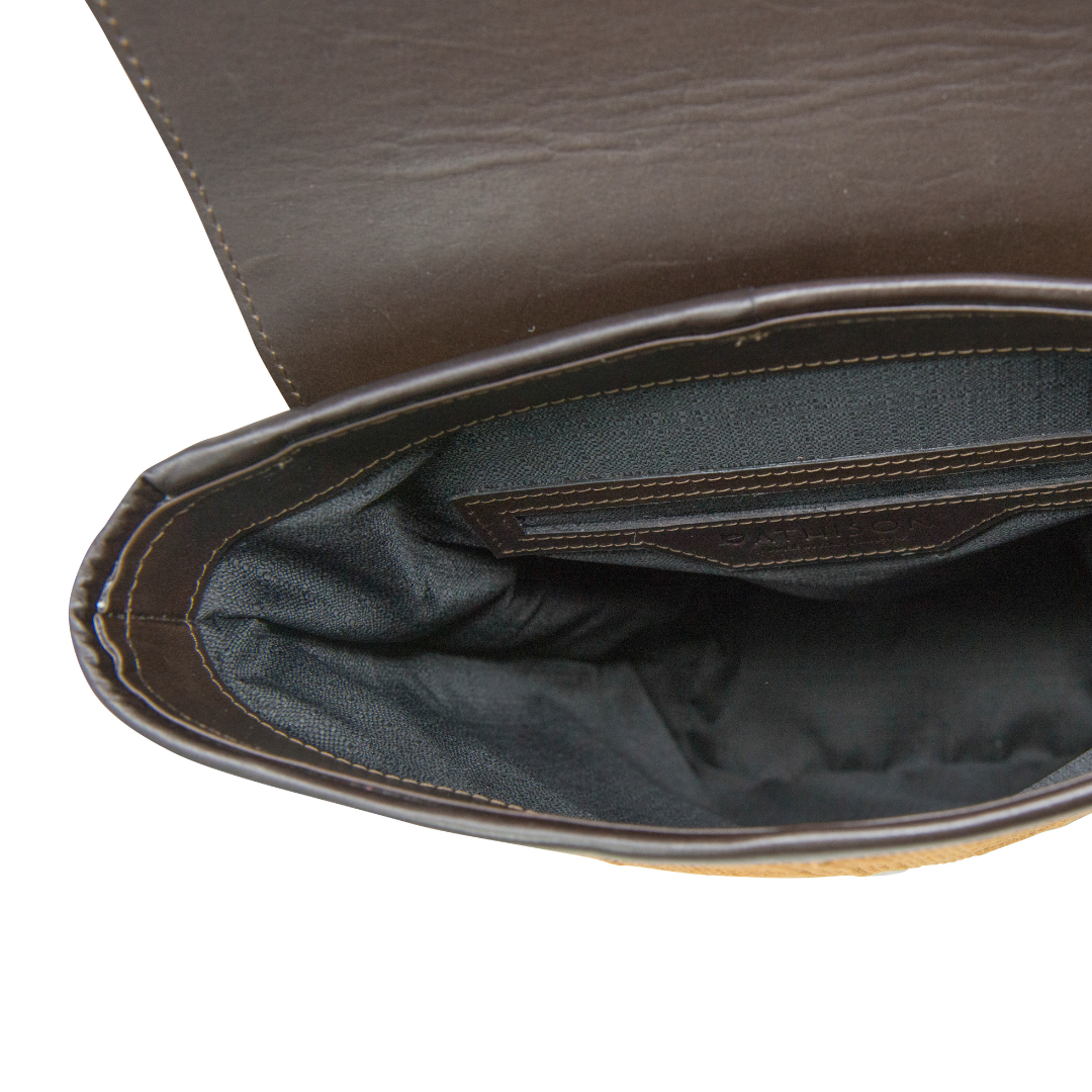 Leather and Braided Cotton Backpack “Scheggia”