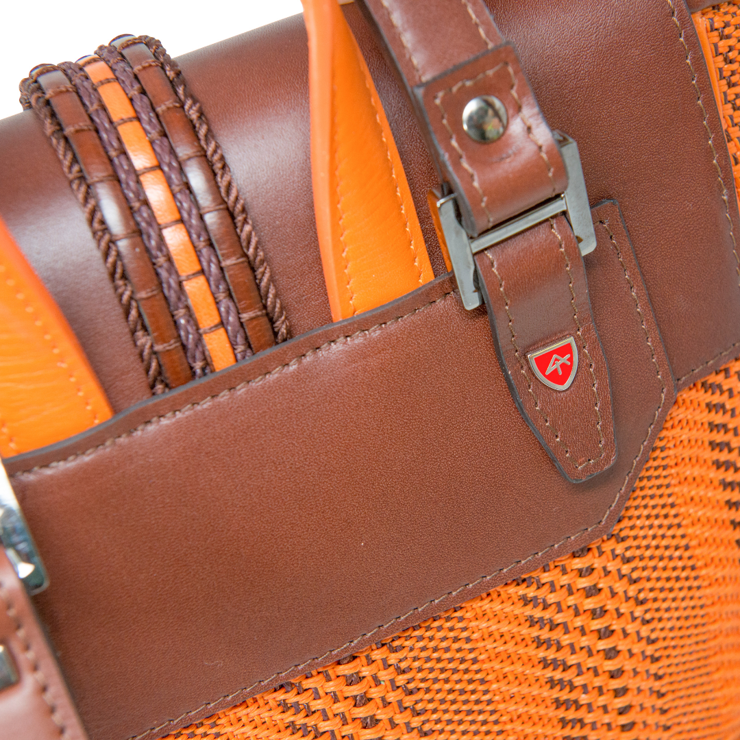 Leather and Braided Cotton Backpack “Scheggia”