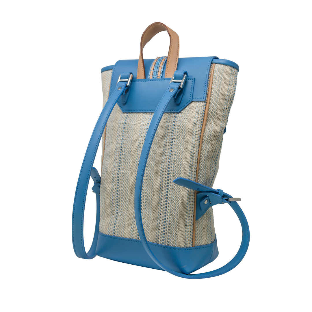 Leather and Braided Cotton Backpack “Scheggia”