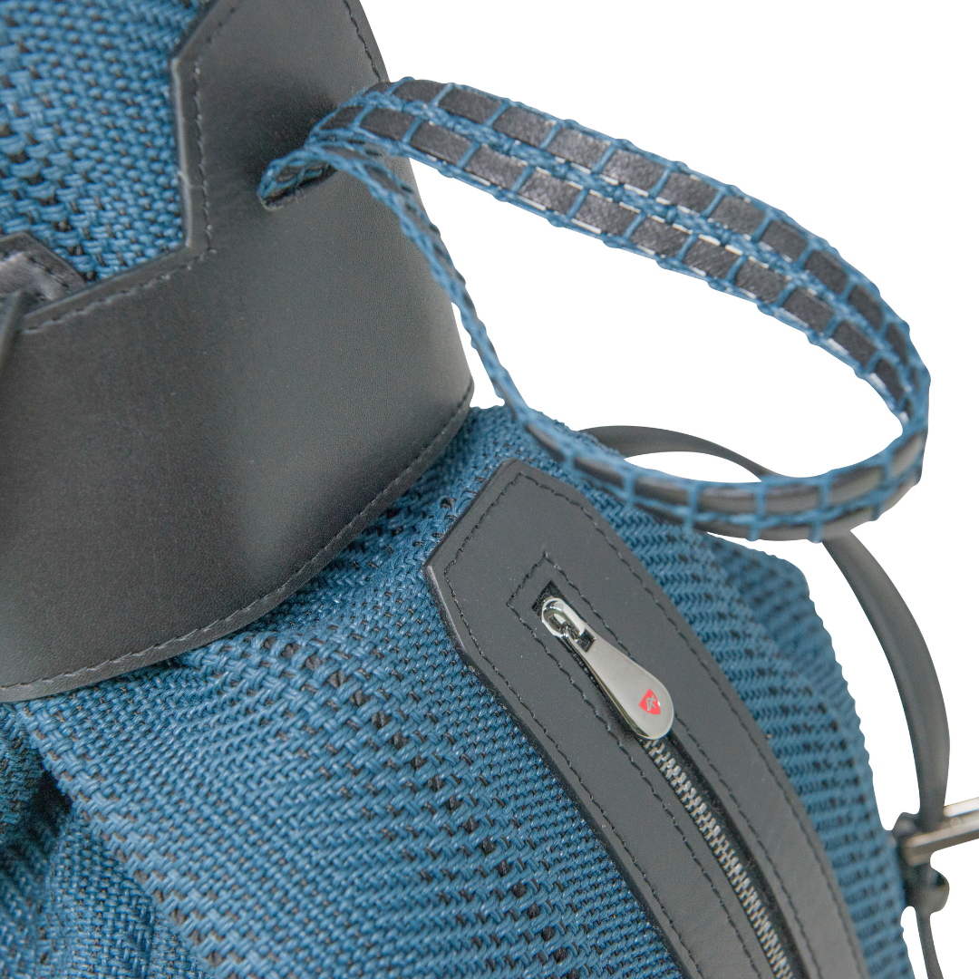 Leather and Braided Cotton Backpack “Veglia”