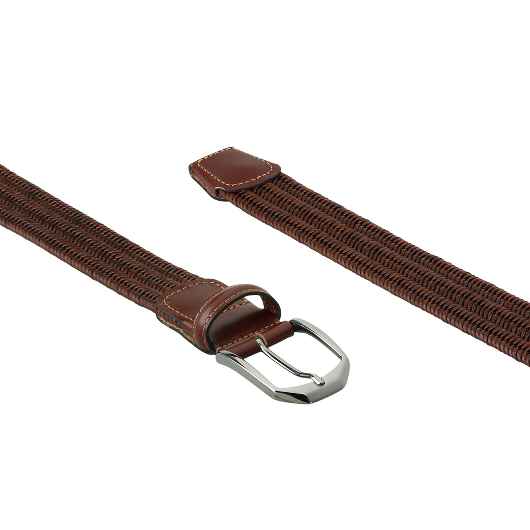 brown elastic belt
