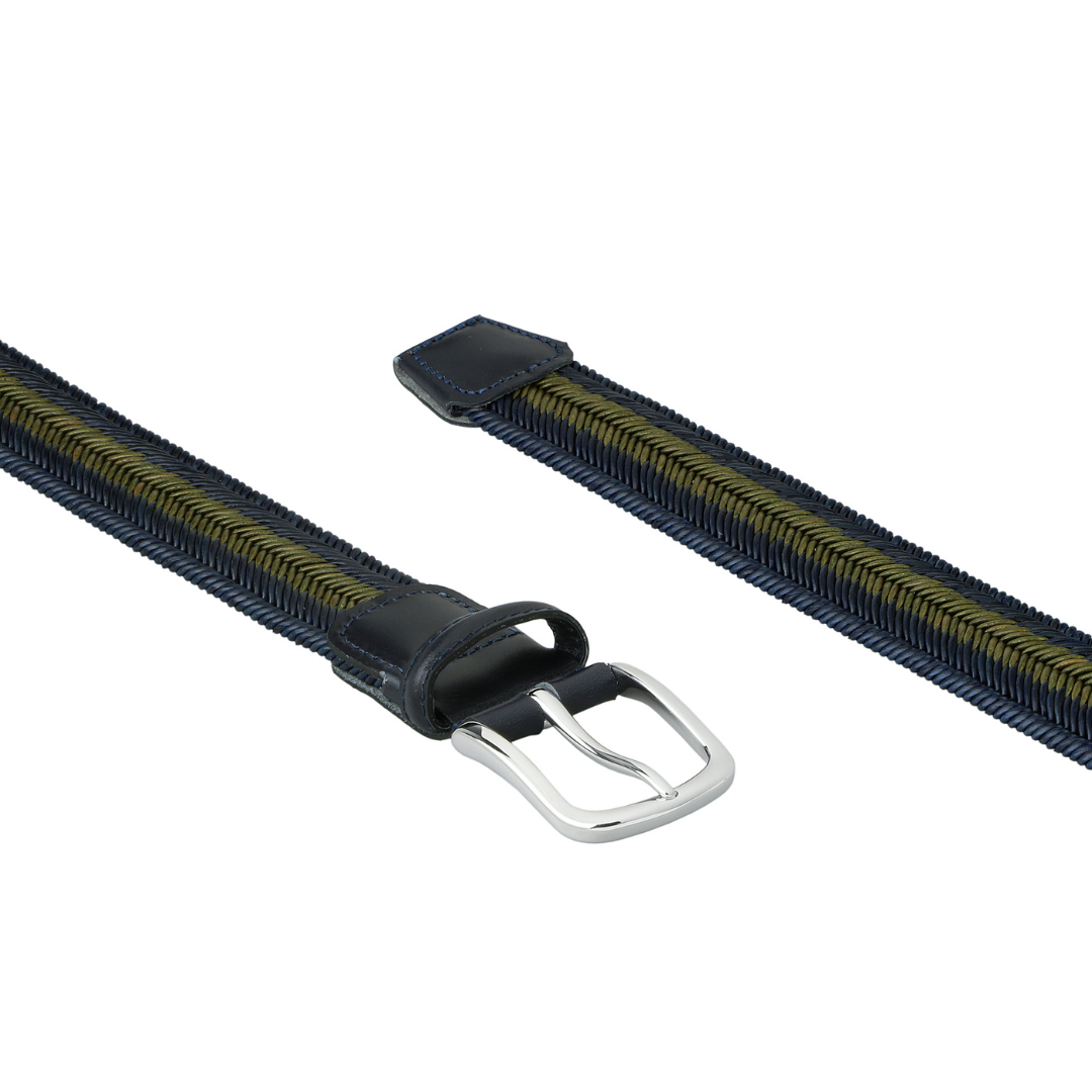 Leather Fishbone Stretch Belt Re-Circle