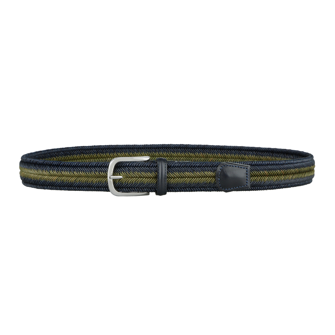 Leather Fishbone Stretch Belt Re-Circle