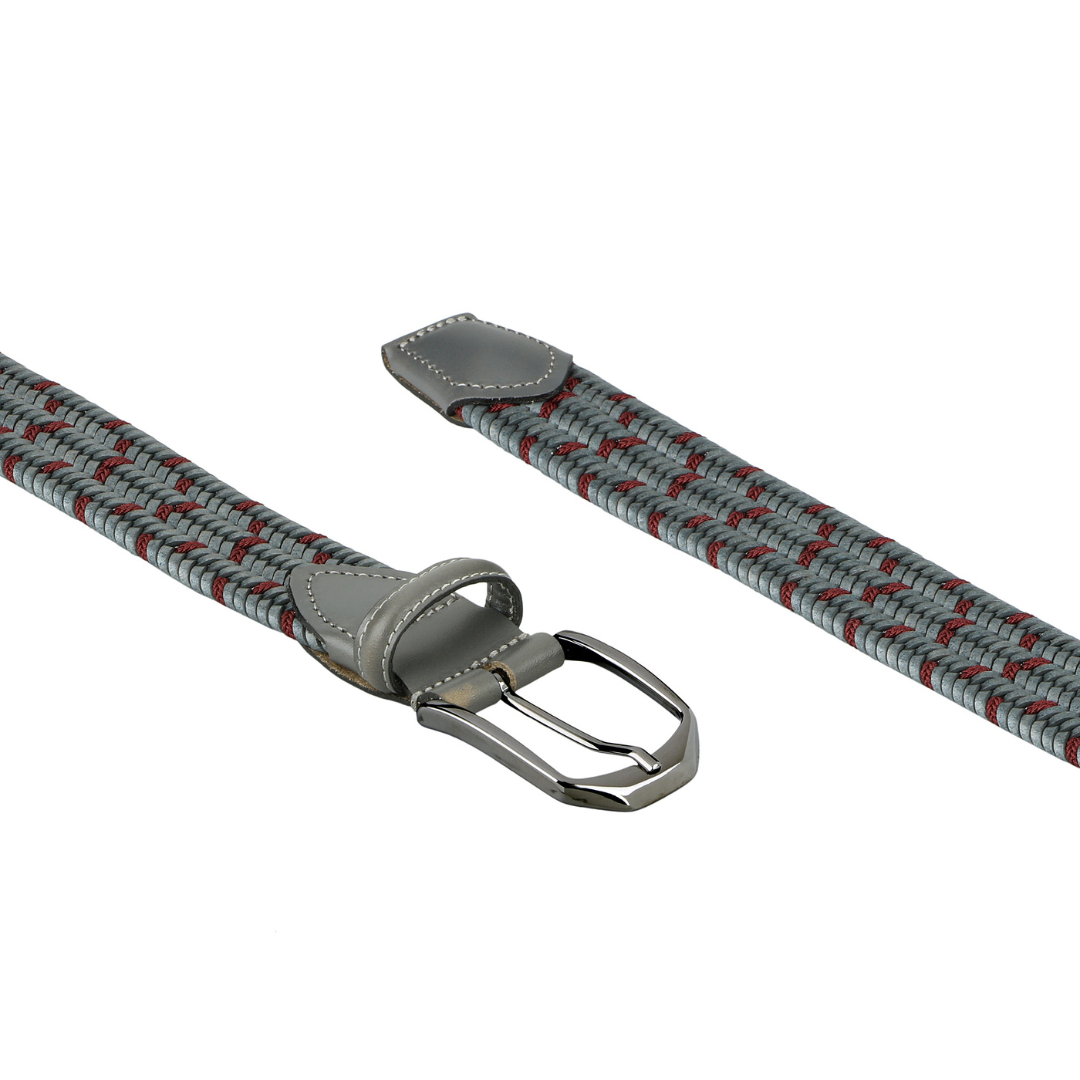 Ceinture extensible en cuir et rayonne