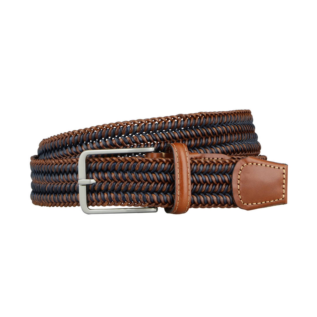 Ceinture extensible bicolore en cuir Re-Circle