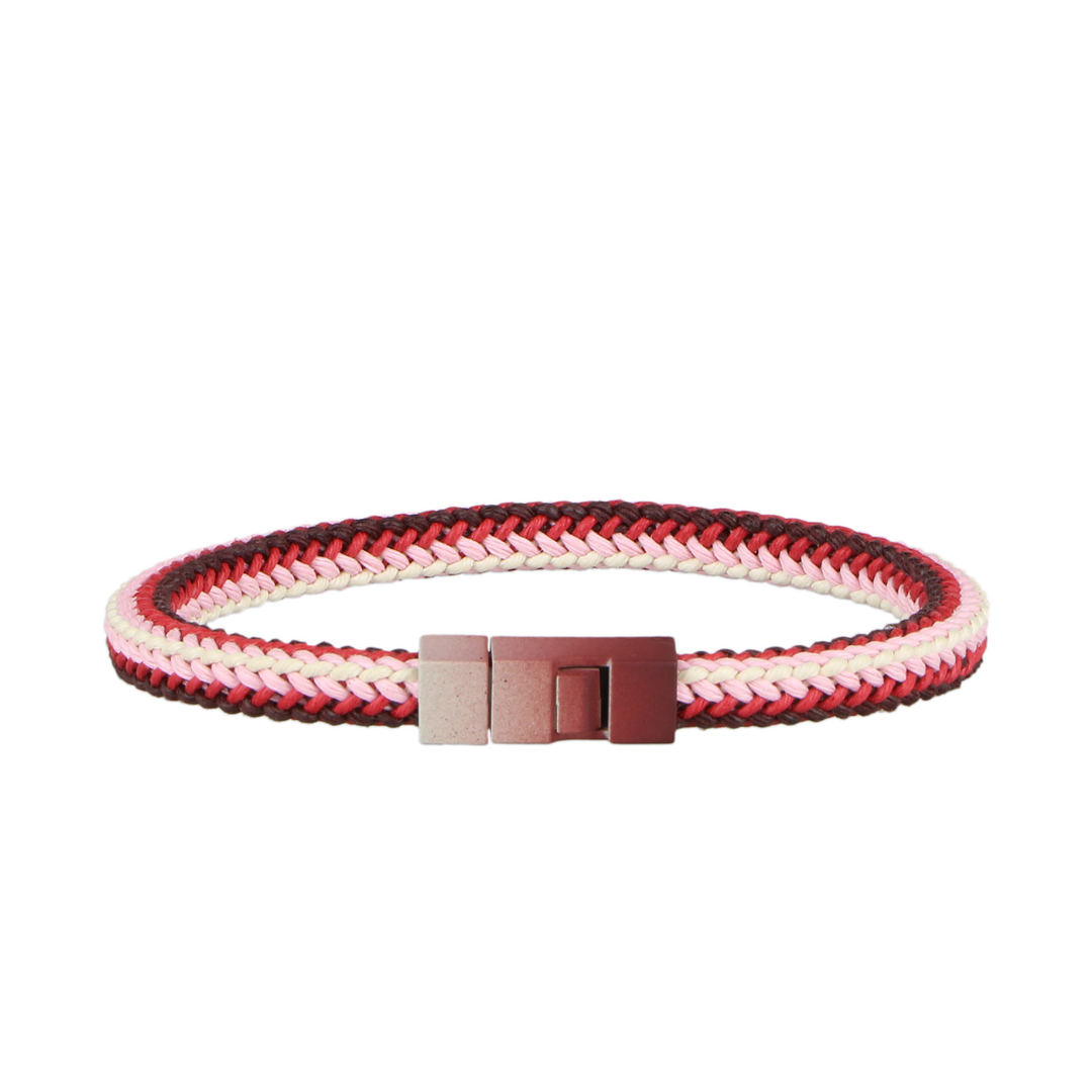 Square Cotton Bracelet – Fire