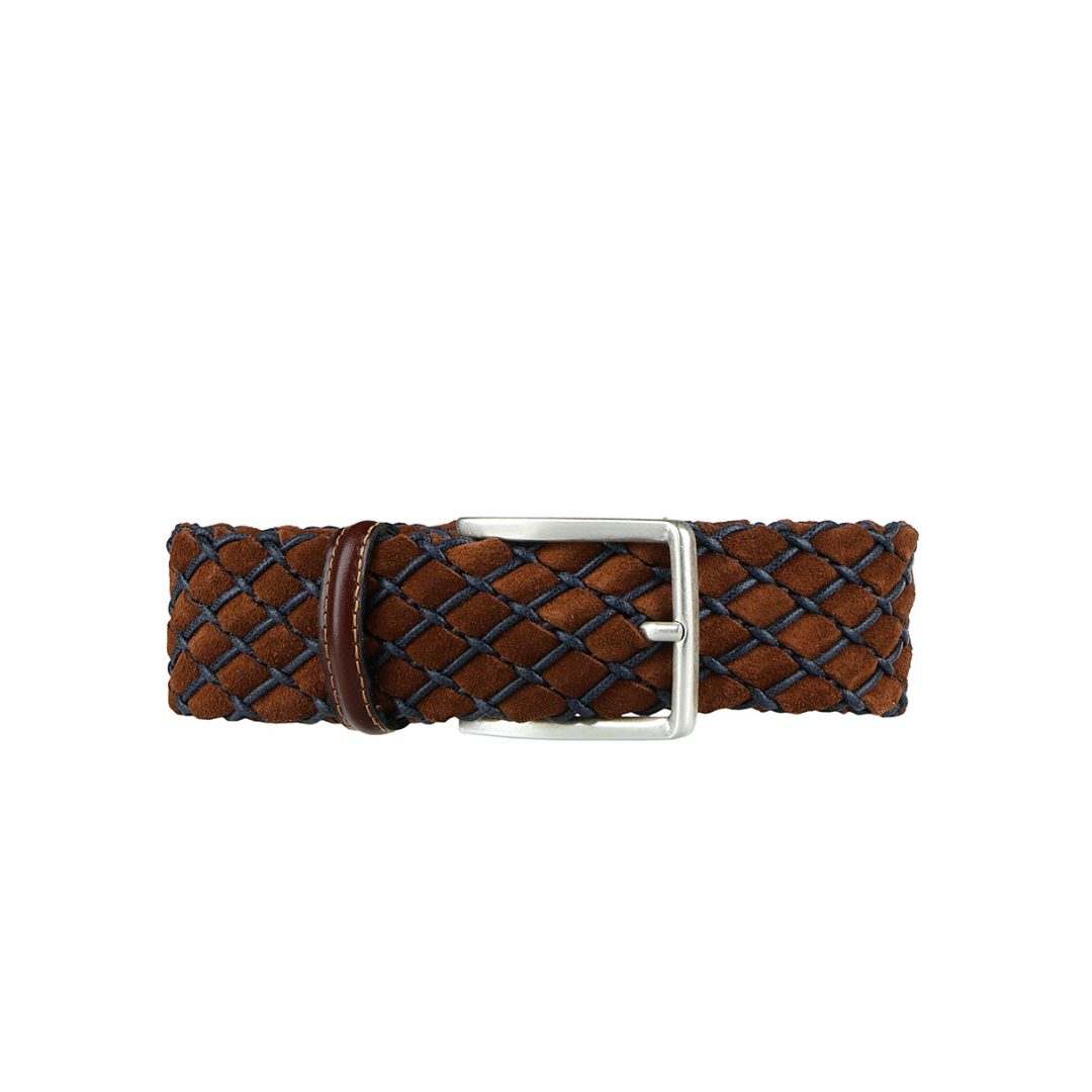 Suede and Cotton Tubular Belt
