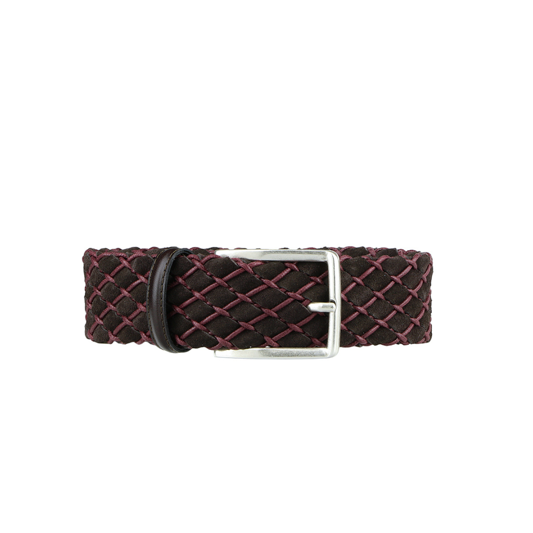 Suede and Cotton Tubular Belt